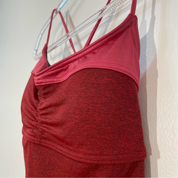 PrAna crimson red Makoa tankini strappy Swim top XS - Picture 6 of 11